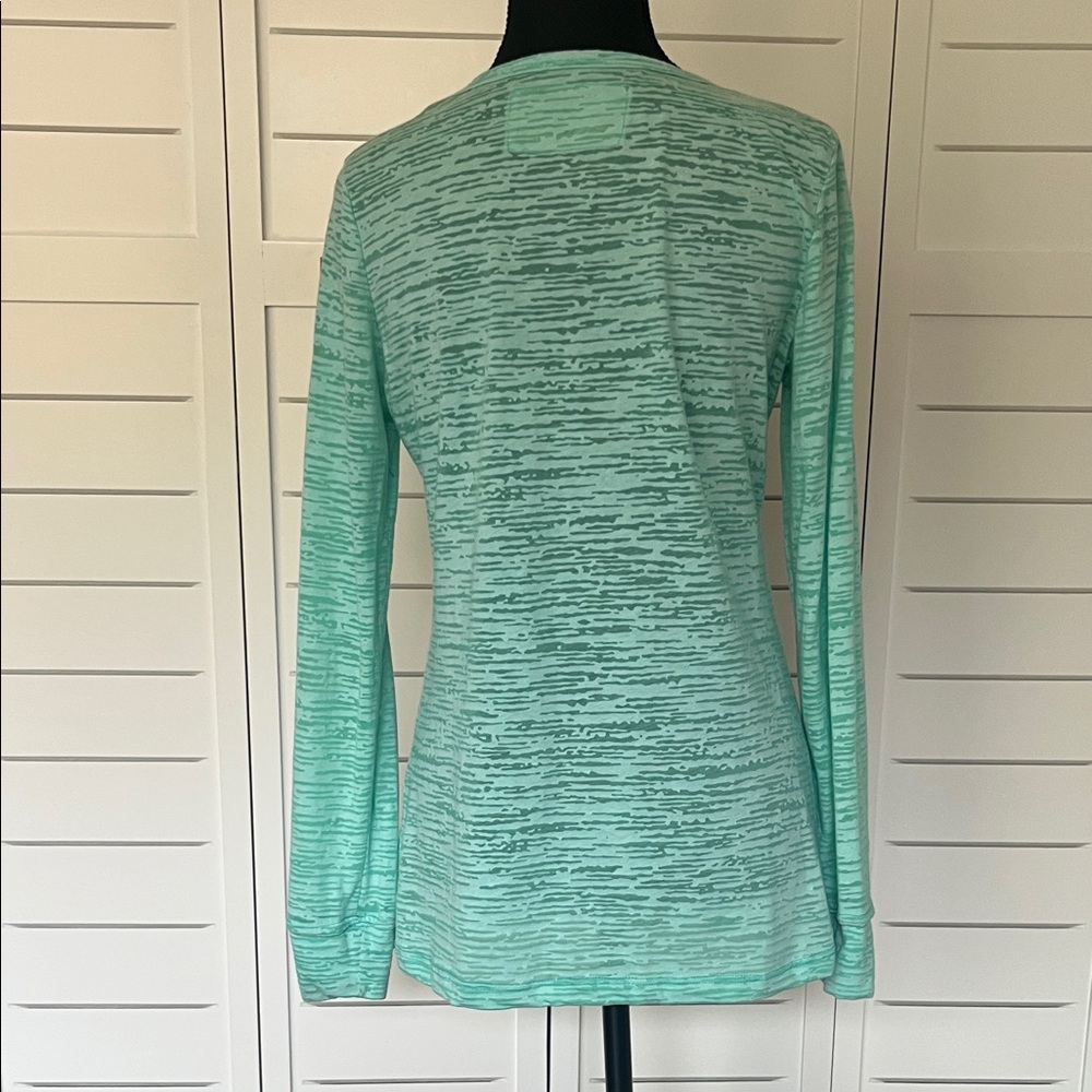 Aventura Vintage Burnout Indie Long Sleeve Floral Medallion Tee - Picture 6 of 13